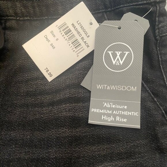 #53 Wit & Wisdom Ab Leisure Premium Authentic, high-rise, washed black. - Picture 8 of 10